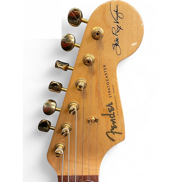 Used Fender Artist Series Stevie Ray Vaughan Stratocaster 3 Color Sunburst Solid Body Electric Guitar