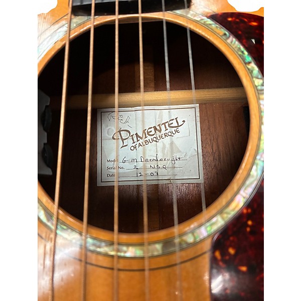 Used Pimental 6-m Dreadnought Natural Acoustic Electric Guitar