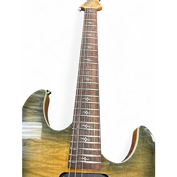 Used Sawtooth Natural Series Flamed Maple Trans Moss Burst Solid Body Electric Guitar