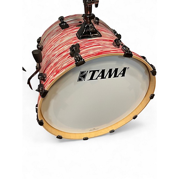 Used TAMA 5 Piece STARCLASSIC WALNUT/BIRCH RED/WHITE OYSTER Drum Kit