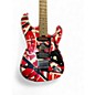 Used 2024 EVH Striped Series Frankie Red with Black and White Stripes RELIC Solid Body Electric Guitar