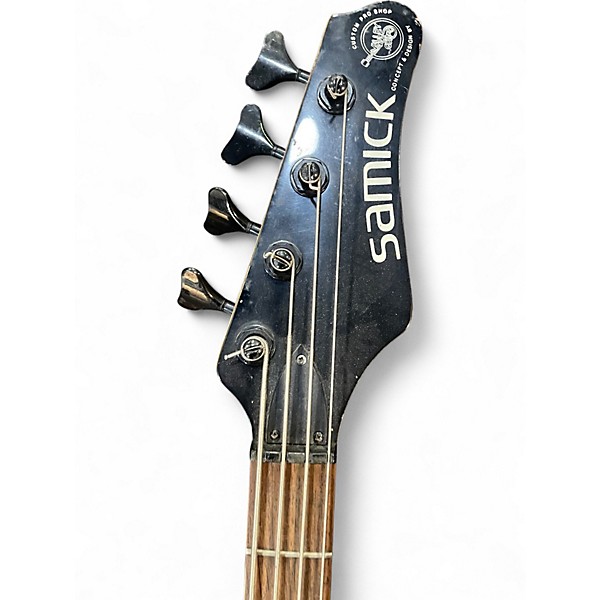 Used Samick PJ Red Electric Bass Guitar