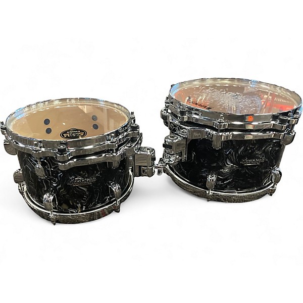 Used TAMA 4 Piece Starclassic Maple Duracover Wrap Charcoal Swirl Drum Kit