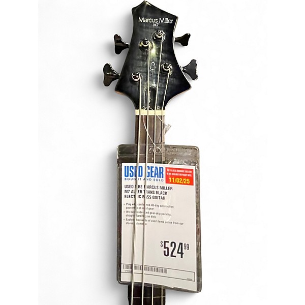 Used Sire Marcus Miller M7 Alder Trans Black Electric Bass Guitar