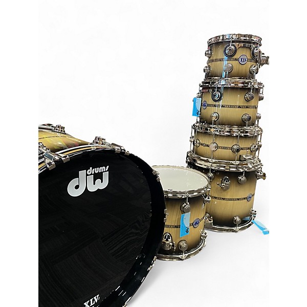 Used DW 6 Piece 45TH ANNIVERSARY KIT Brown Sunburst Drum Kit