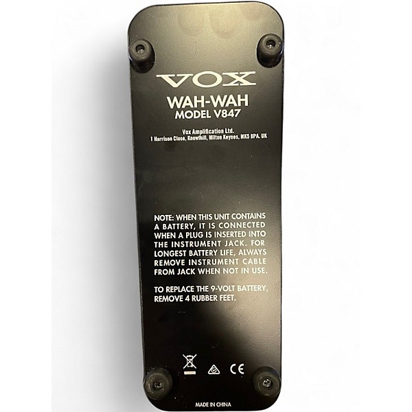 Used VOX V847 Reissue Wah Effect Pedal