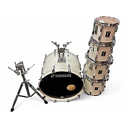 Used SONOR 5 Piece Lite Cream Laquer Drum Kit