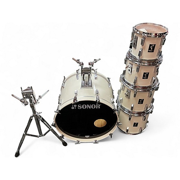Used SONOR 5 Piece Lite Cream Laquer Drum Kit