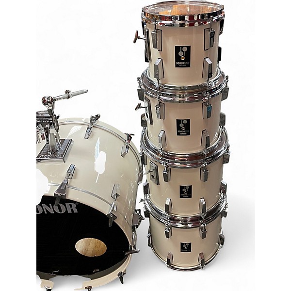 Used SONOR 5 Piece Lite Cream Laquer Drum Kit