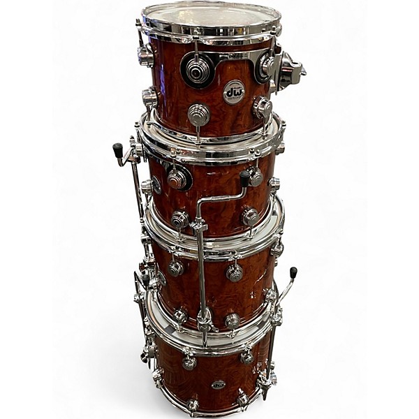 Used DW 5 Piece Limited Edition Collector's Series Exotics Private Reserve Bubinga Waterfall over Maple Drum Kit