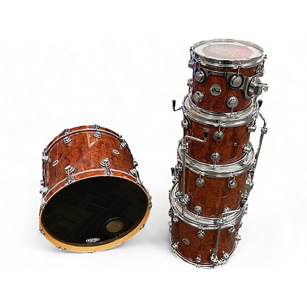 Used DW 5 Piece Limited Edition Collector's Series Exotics Private Reserve Bubinga Waterfall over Maple Drum Kit