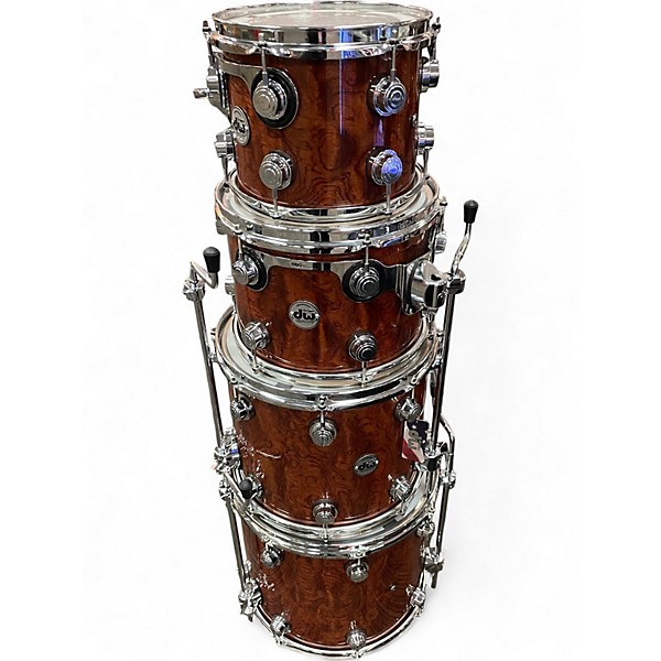 Used DW 5 Piece Limited Edition Collector's Series Exotics Private Reserve Bubinga Waterfall over Maple Drum Kit