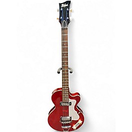 Used Hofner Ignition Club Metallic Red Electric Bass Guitar