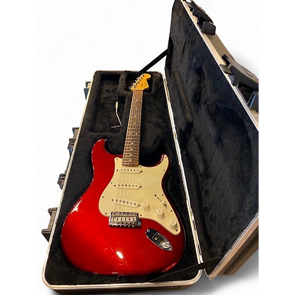 Used 2010s Fender American Standard Stratocaster Candy Cola Solid Body Electric Guitar