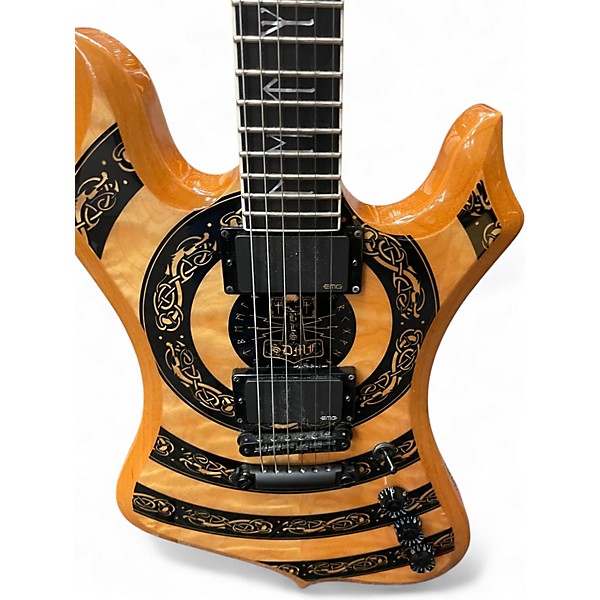 Used Schecter Guitar Research Nomad Norse Dragon NATURAL Solid Body Electric Guitar