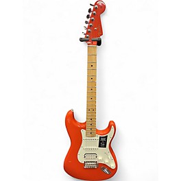 Used Fender Limited Edition Player Stratocaster HSS Fiesta Red with Matching Headstock Solid Body Electric Guitar
