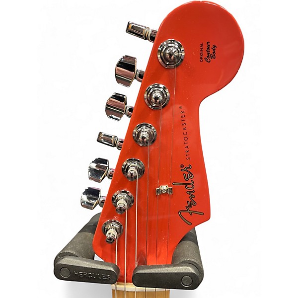 Used Fender Limited Edition Player Stratocaster HSS Fiesta Red with Matching Headstock Solid Body Electric Guitar