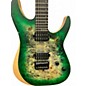 Used Schecter Guitar Research REAPER 6 BURL GREEN Solid Body Electric Guitar