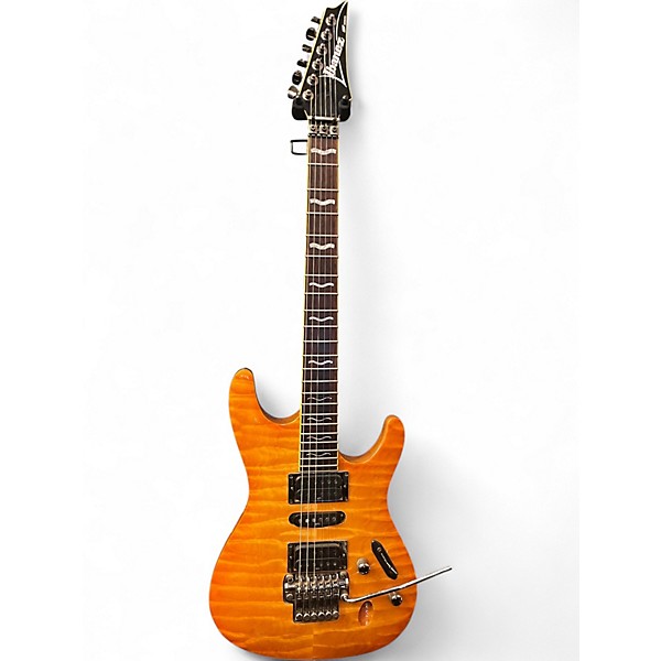 Used Ibanez S470 DXQM Butterscotch Solid Body Electric Guitar