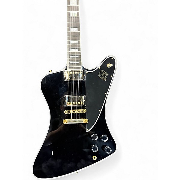 Used Gibson Firebird Custom Black and Gold Solid Body Electric Guitar