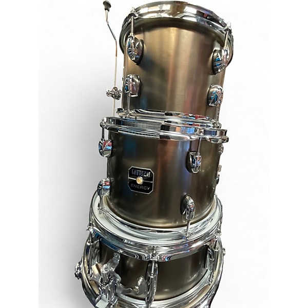 Used Gretsch Drums 5 Piece Energy Gunmetal Gray Drum Kit