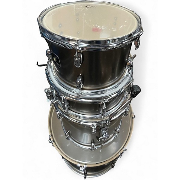 Used Gretsch Drums 5 Piece Energy Gunmetal Gray Drum Kit