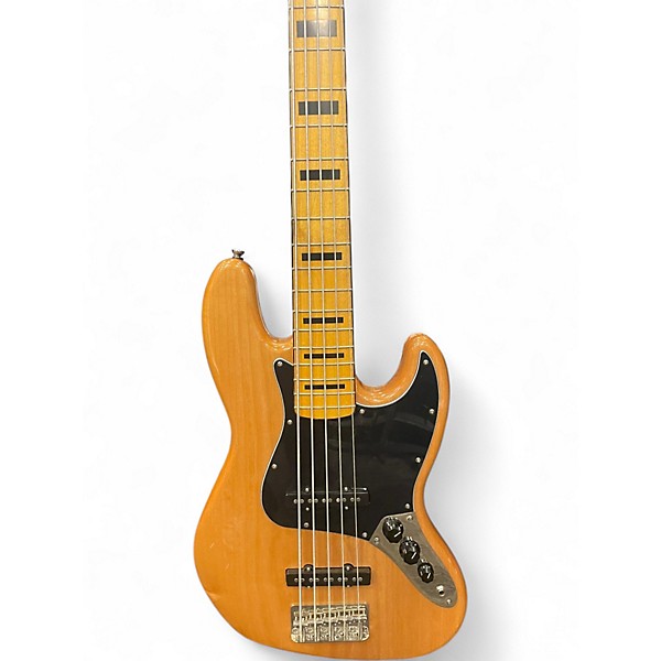 Used Squier Vintage Modified Jazz Bass V Natural Electric Bass Guitar