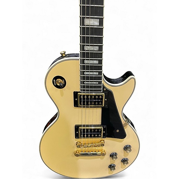 Used Epiphone Les Paul Custom Antique Ivory Solid Body Electric Guitar
