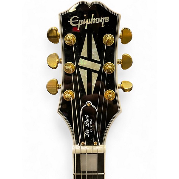 Used Epiphone Les Paul Custom Antique Ivory Solid Body Electric Guitar