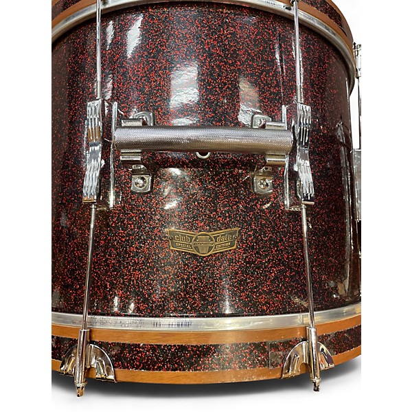 Used Ludwig 3 Piece Club Date RED SPARKLE Drum Kit