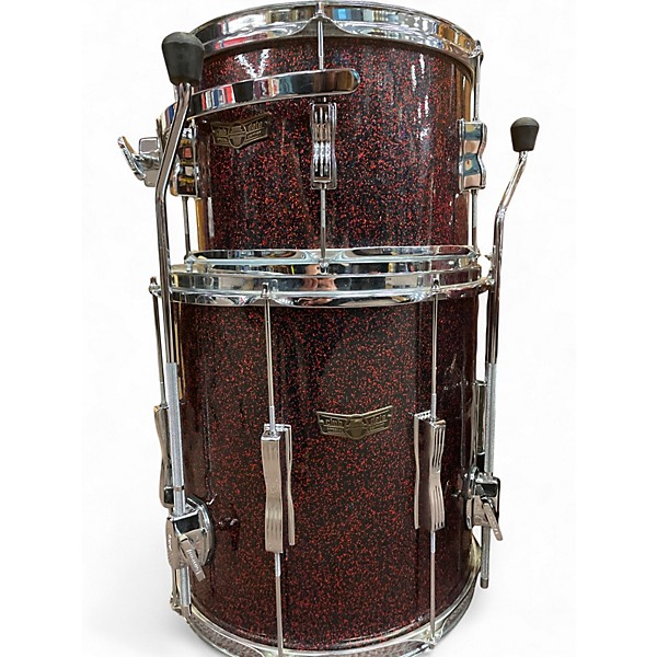 Used Ludwig 3 Piece Club Date RED SPARKLE Drum Kit