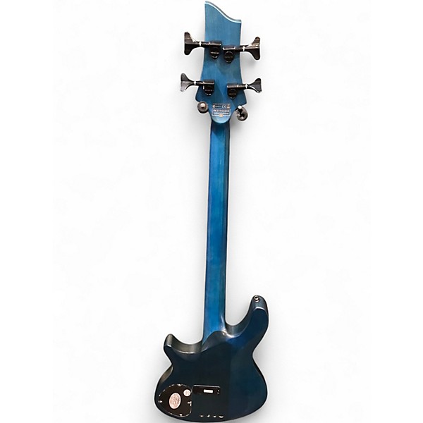 Used Schecter Guitar Research C4 GT Transparent Blue Electric Bass Guitar