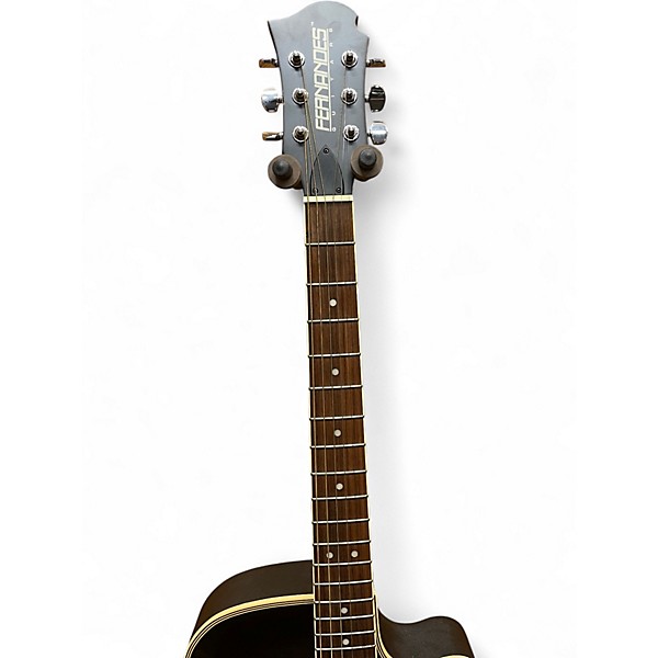 Used Fernandes Reyna Standard Trans Black Acoustic Electric Guitar