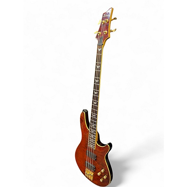Used Schecter Guitar Research C4 4 String Red Finish Electric Bass Guitar
