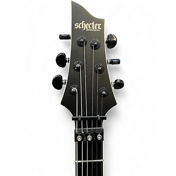 Used Schecter Guitar Research C1 SLS Elite Evil Twin FR-S Matte Black Solid Body Electric Guitar
