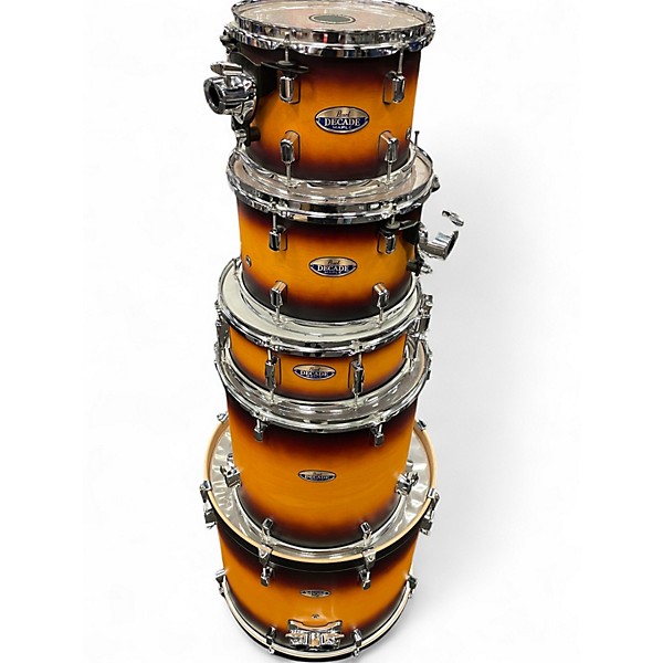 Used Pearl 5 Piece DECADE AMBER BURST Drum Kit