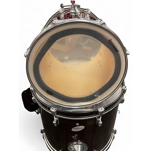 Used Ludwig 6 Piece Accent CS Ruby Red Drum Kit