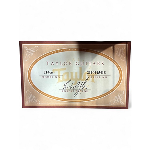 Used Taylor 214CE Natural Acoustic Electric Guitar