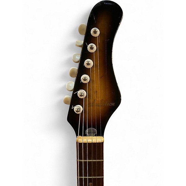 Vintage 1960s Teisco Audition Sunburst Solid Body Electric Guitar