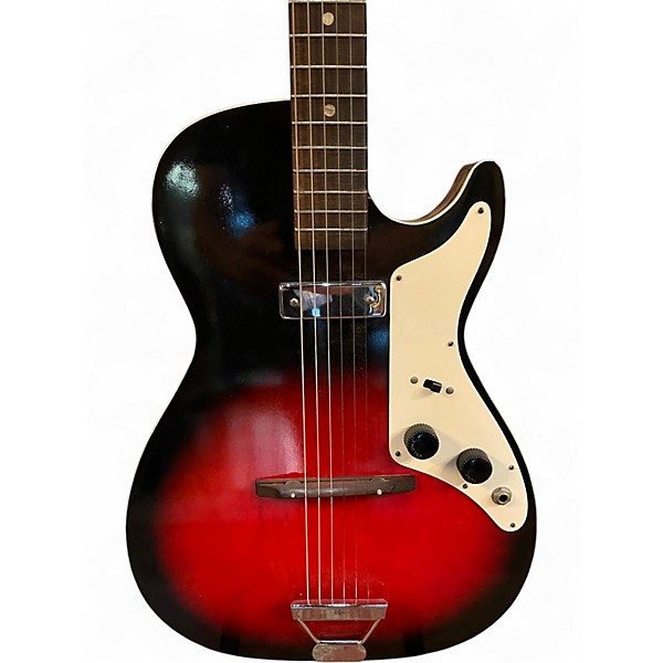 Vintage 1950s Holiday H45 Redburst Solid Body Electric Guitar