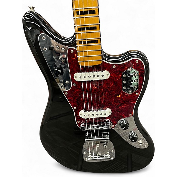 Used 2023 Fender VINTERA II JAGUAR Black Solid Body Electric Guitar