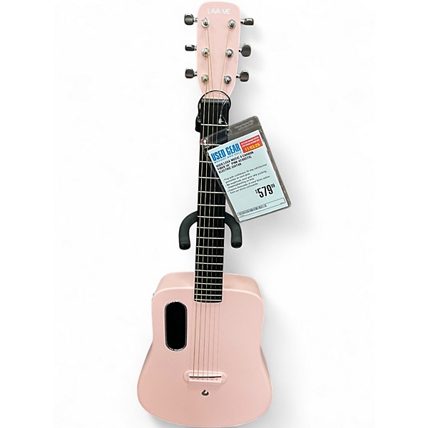 Used LAVA MUSIC 4 Carbon Fiber 36"  Pink Acoustic Electric Guitar