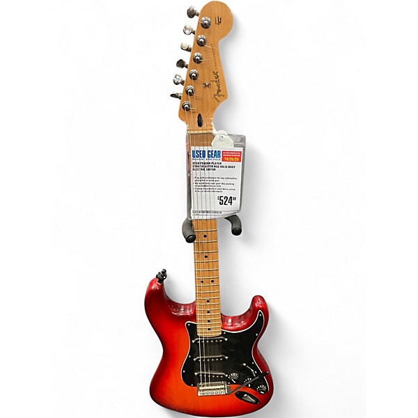 Used Fender Player Stratocaster red Solid Body Electric Guitar