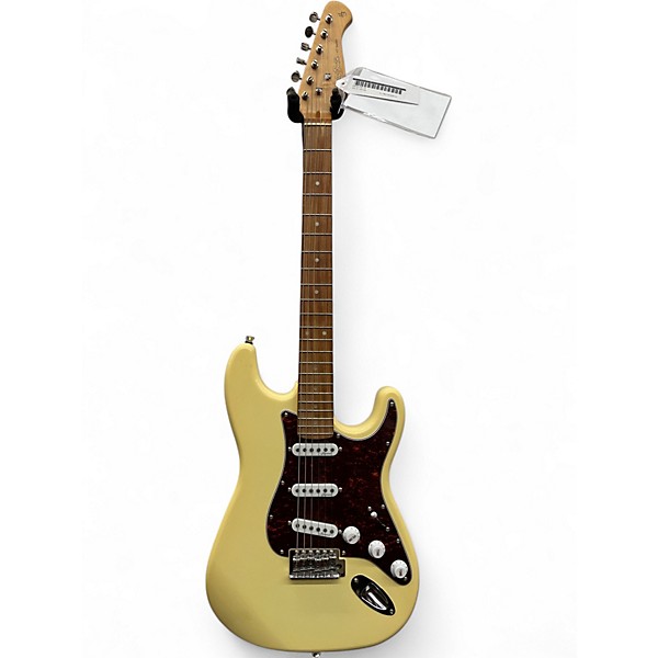 Used Harley Benton VT Series H3 Stratocaster Vintage White Solid Body Electric Guitar