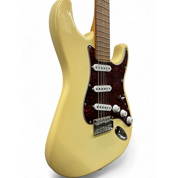 Used Harley Benton VT Series H3 Stratocaster Vintage White Solid Body Electric Guitar