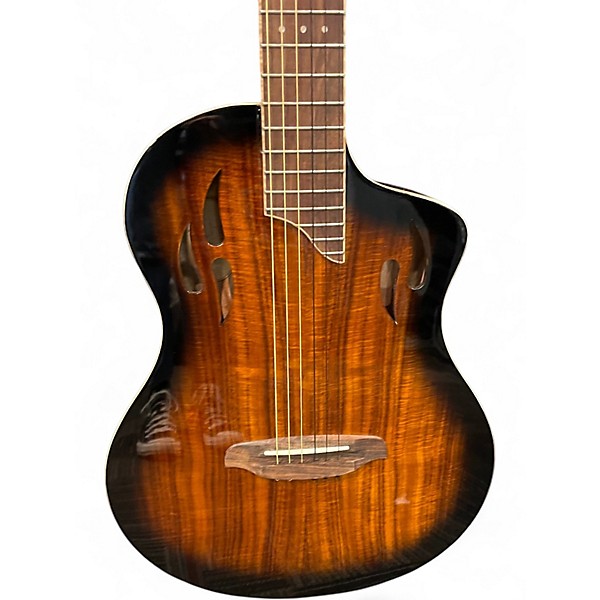 Used Ortega tour player Brown Classical Acoustic Electric Guitar