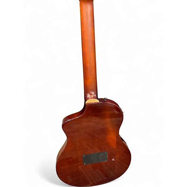 Used Ortega tour player Brown Classical Acoustic Electric Guitar