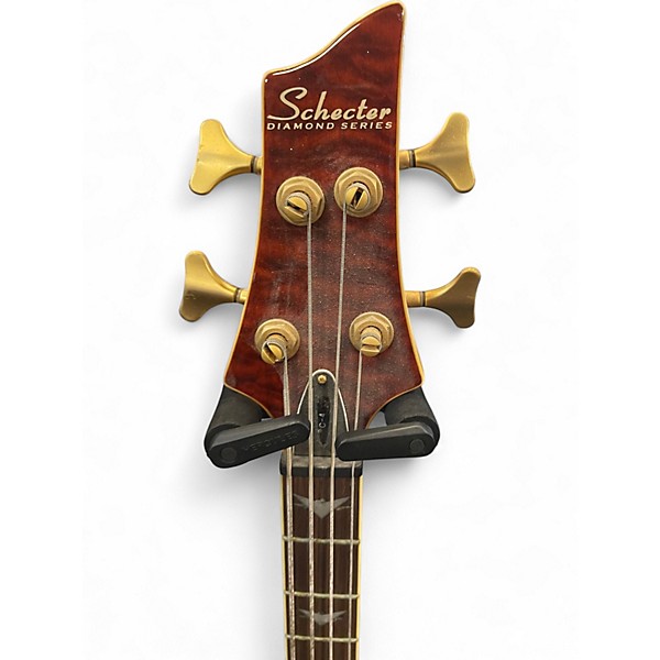Used Schecter Guitar Research C4 4 String Maroon Electric Bass Guitar