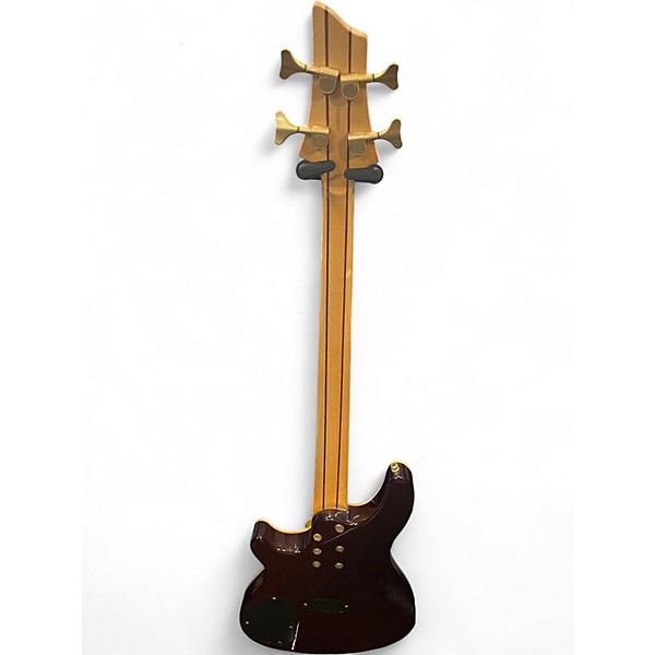 Used Schecter Guitar Research C4 4 String Maroon Electric Bass Guitar