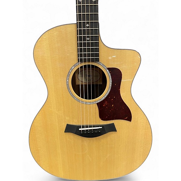 Used Taylor 214CE Deluxe Natural Acoustic Electric Guitar